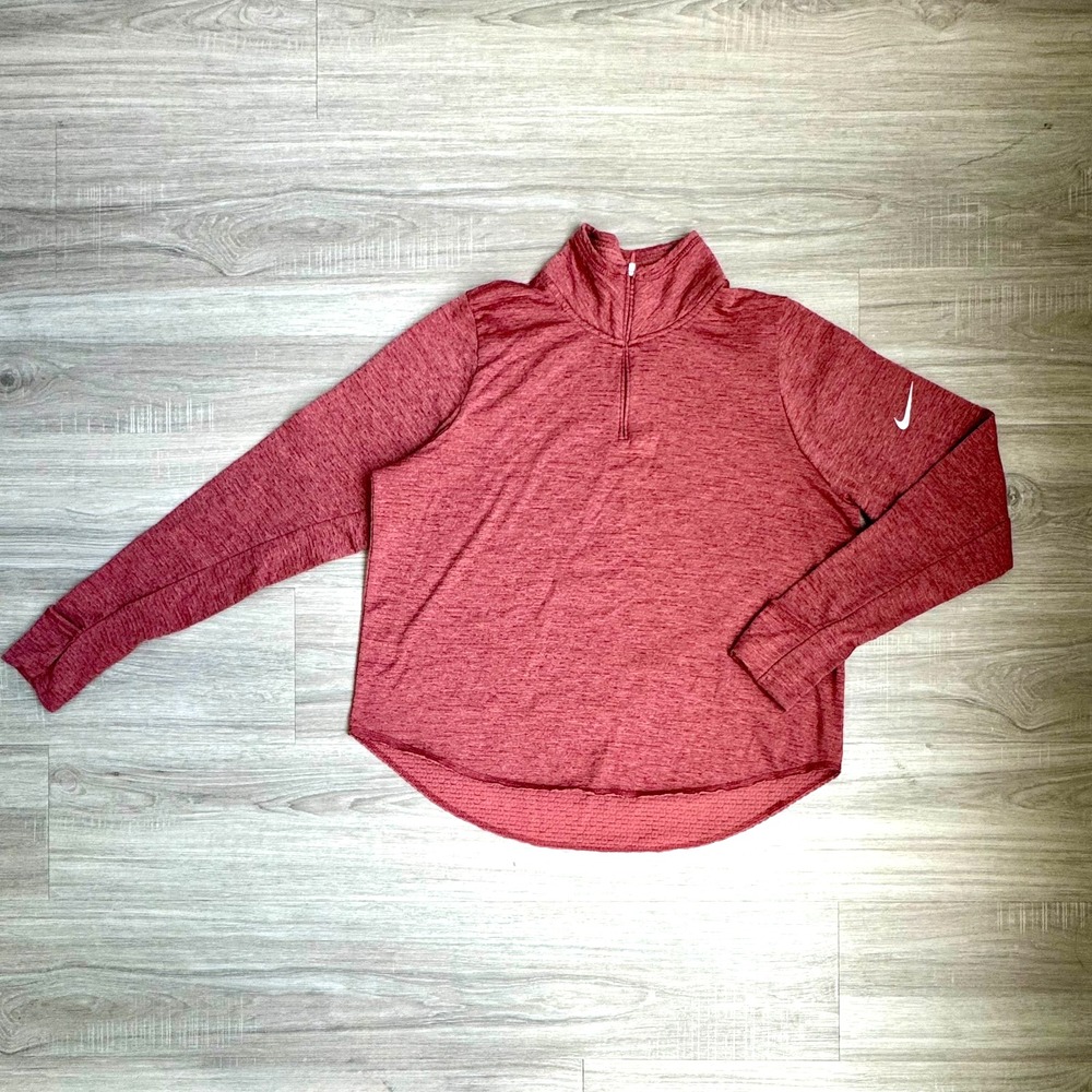 Women's Dri Fit Sphere Element Long Sleeve Quarter Zip Top L Outdoor Runner Cozy